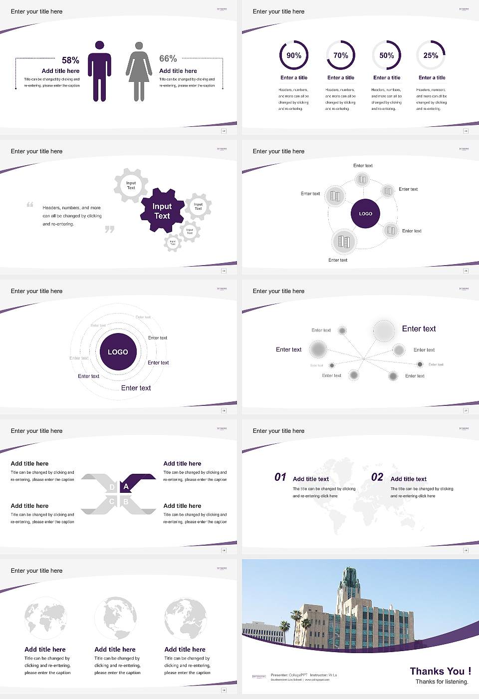 Southwestern Law School Course/Courseware Creation PPT Template16:9 ratio PPT effect preview image4