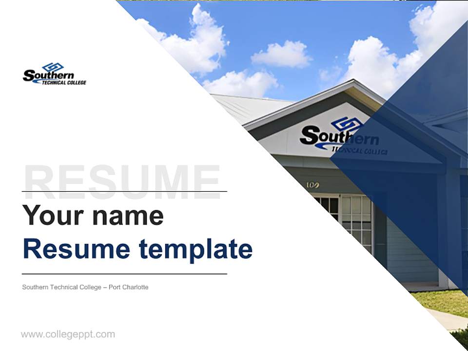 Southern Technical College – Port Charlotte Resume PPT Template4:3 ratio PPT effect preview image5