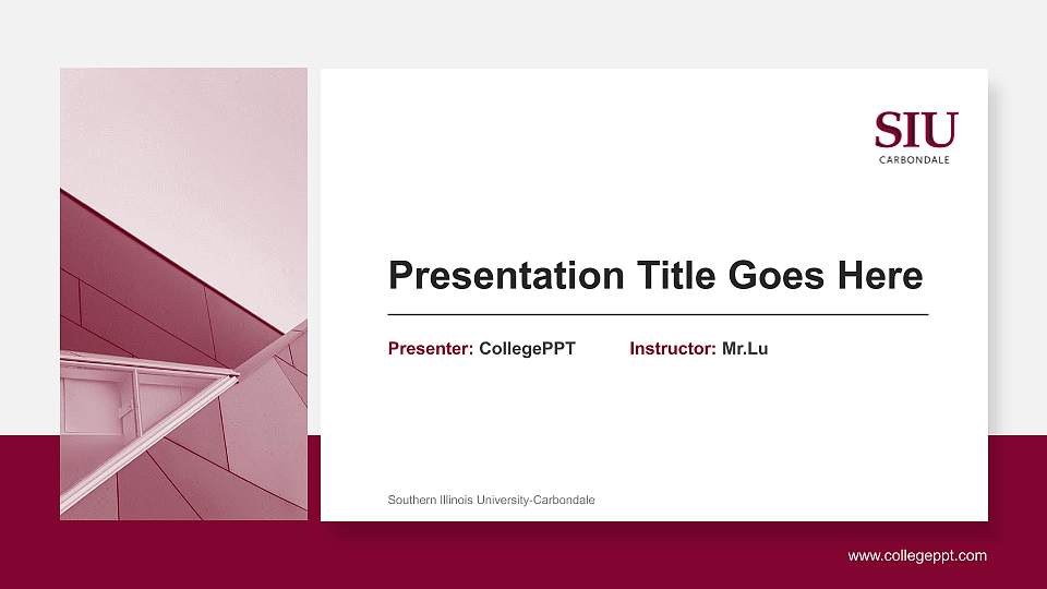 Southern Illinois University-Carbondale General Purpose PPT Template16:9 ratio PPT effect preview image