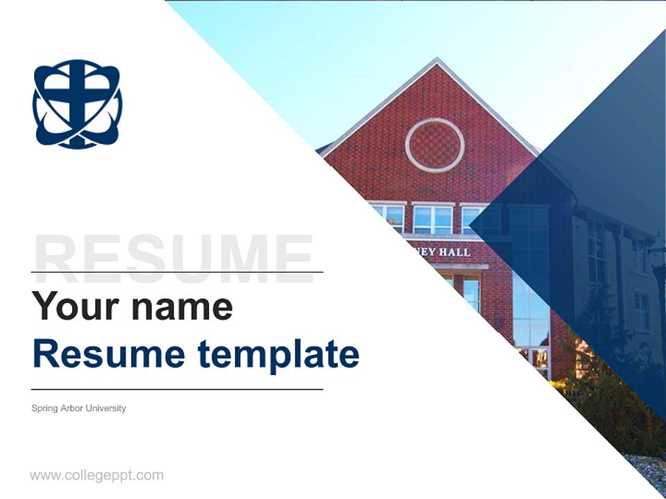 Spring Arbor University Resume PPT Template4:3 ratio PPT effect preview image5