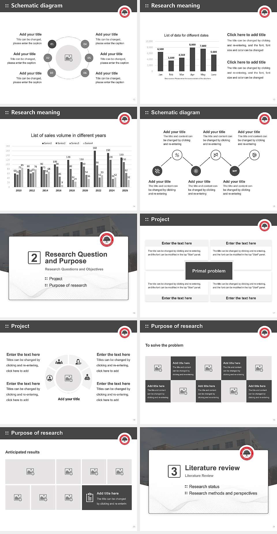 South College Asheville Graduation Thesis Defense PPT Template4:3 ratio PPT effect preview image3