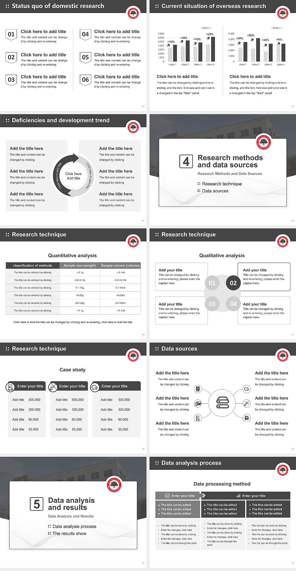 South College Asheville Graduation Thesis Defense PPT Template4:3 ratio PPT effect preview image4