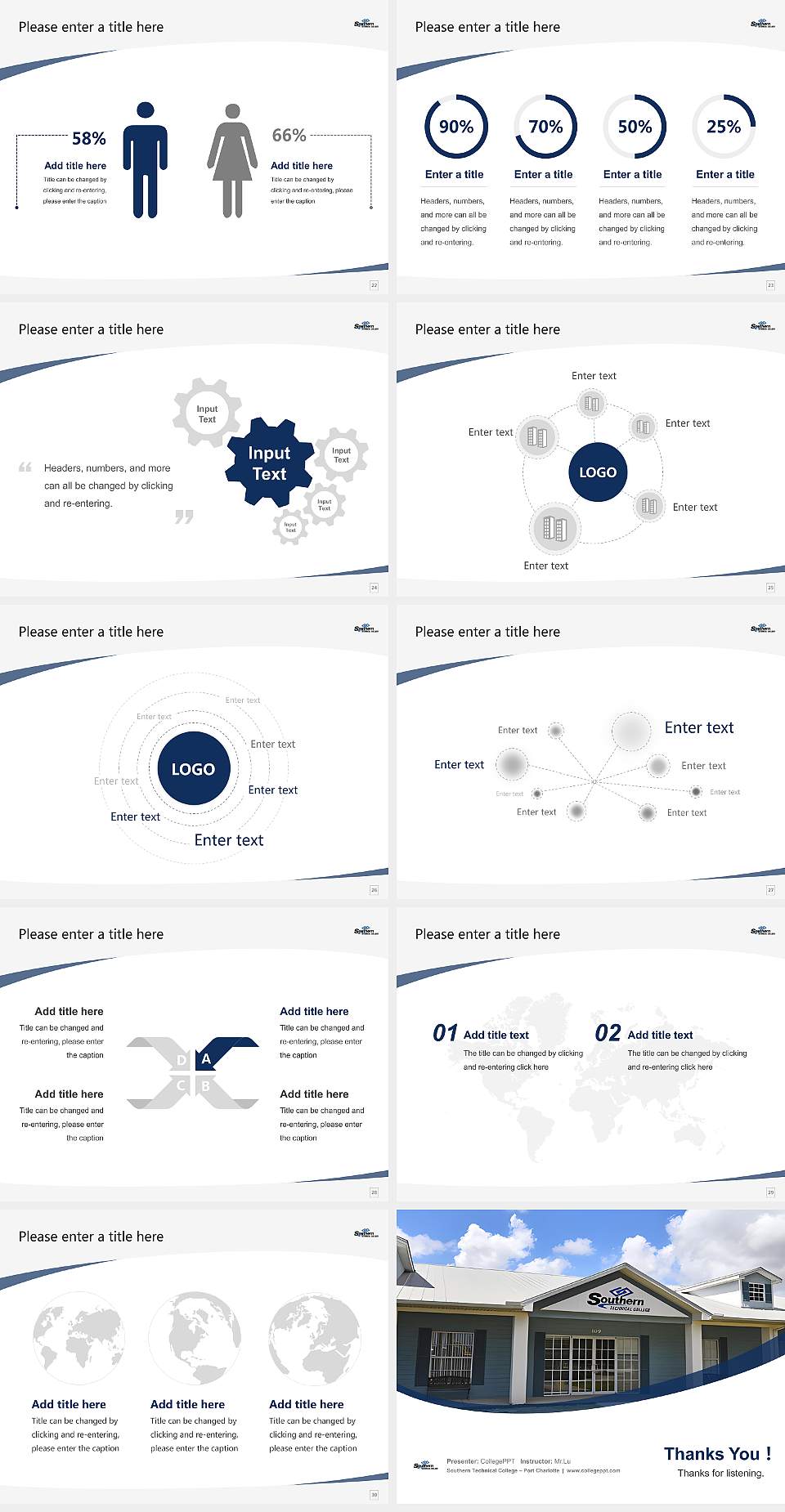 Southern Technical College – Port Charlotte Course/Courseware Creation PPT Template4:3 ratio PPT effect preview image4