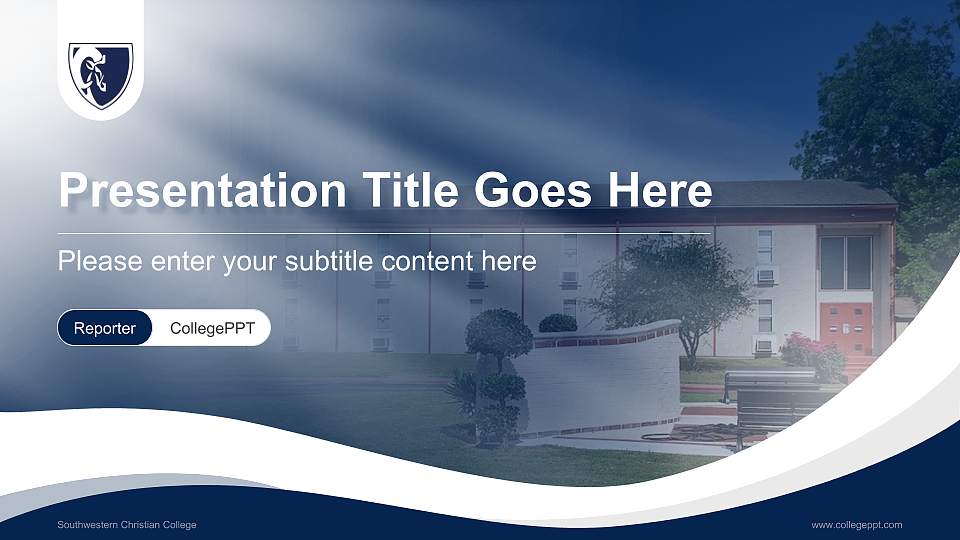 Southwestern Christian College Lecture Sharing and Networking Event PPT Template16:9 ratio PPT effect preview image