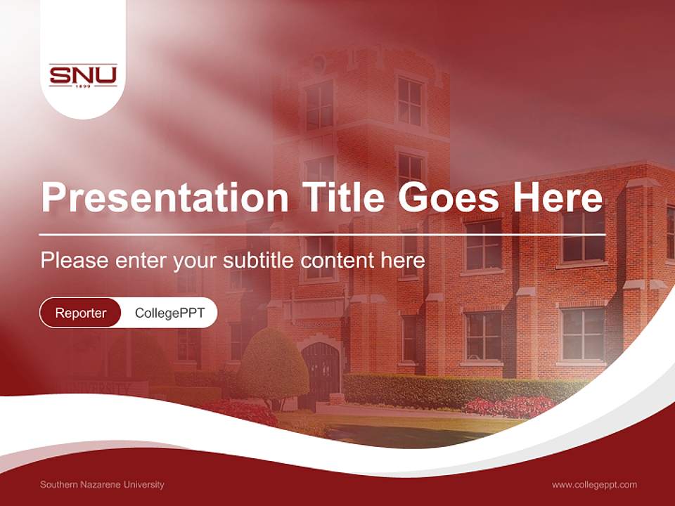 Southern Nazarene University Lecture Sharing and Networking Event PPT Template4:3 ratio PPT effect preview image4