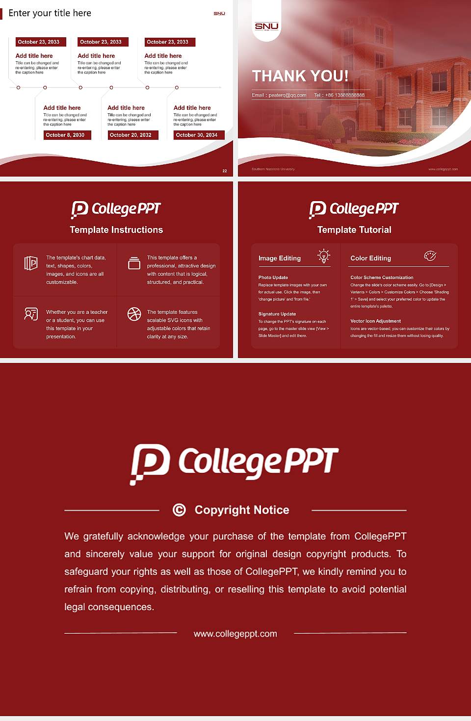 Southern Nazarene University Lecture Sharing and Networking Event PPT Template4:3 ratio PPT effect preview image4