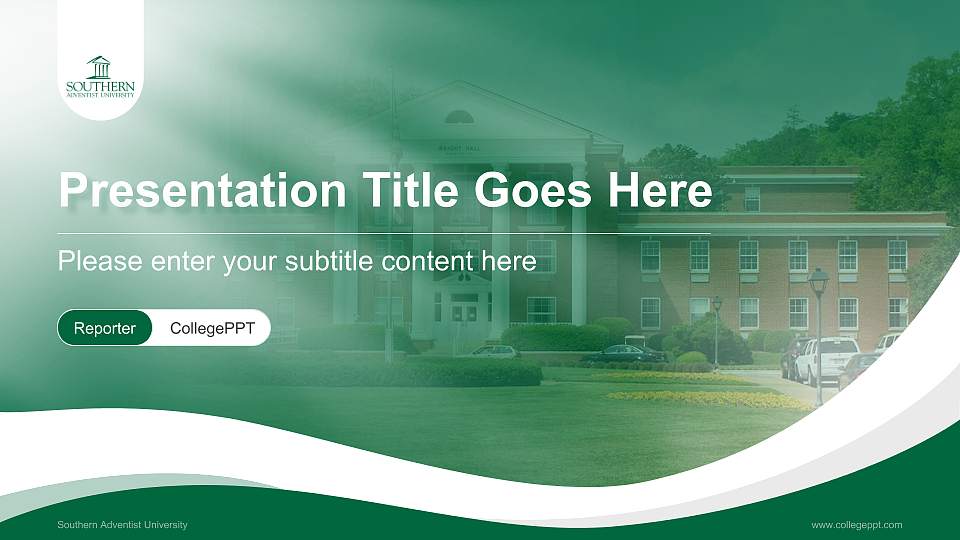 Southern Adventist University Lecture Sharing and Networking Event PPT Template16:9 ratio PPT effect preview image