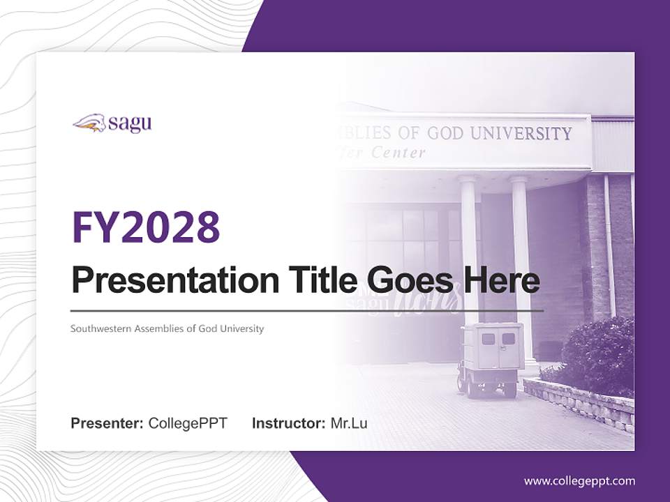 Southwestern Assemblies of God University Academic Presentation/Research Findings Report PPT Template4:3 ratio PPT effect preview image5