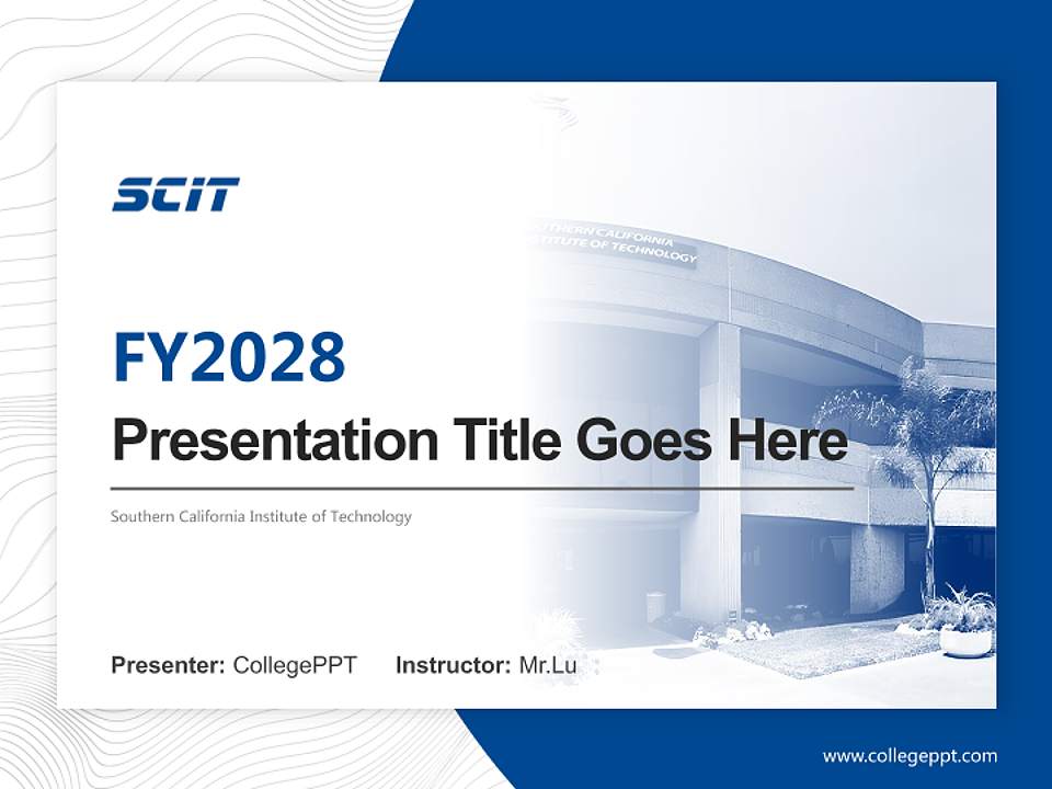 Southern California Institute of Technology Academic Presentation/Research Findings Report PPT Template4:3 ratio PPT effect preview image5