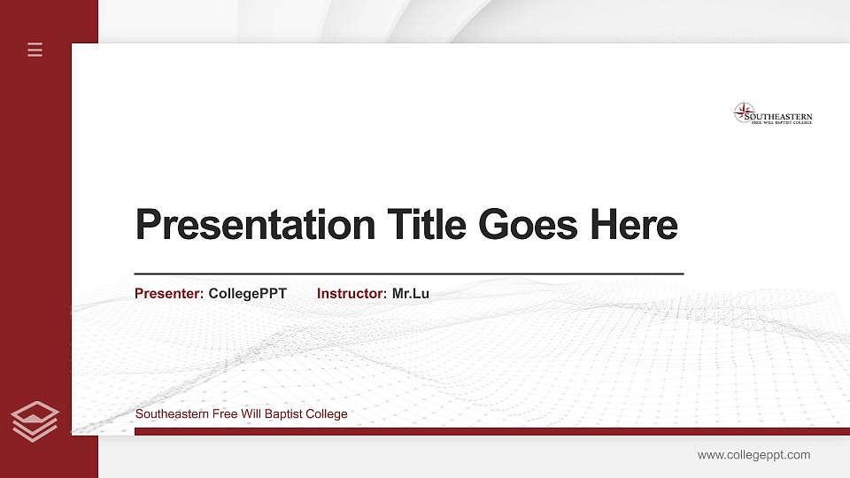 Southeastern Free Will Baptist College Thesis Proposal/Graduation Defense PPT Template16:9 ratio PPT effect preview image