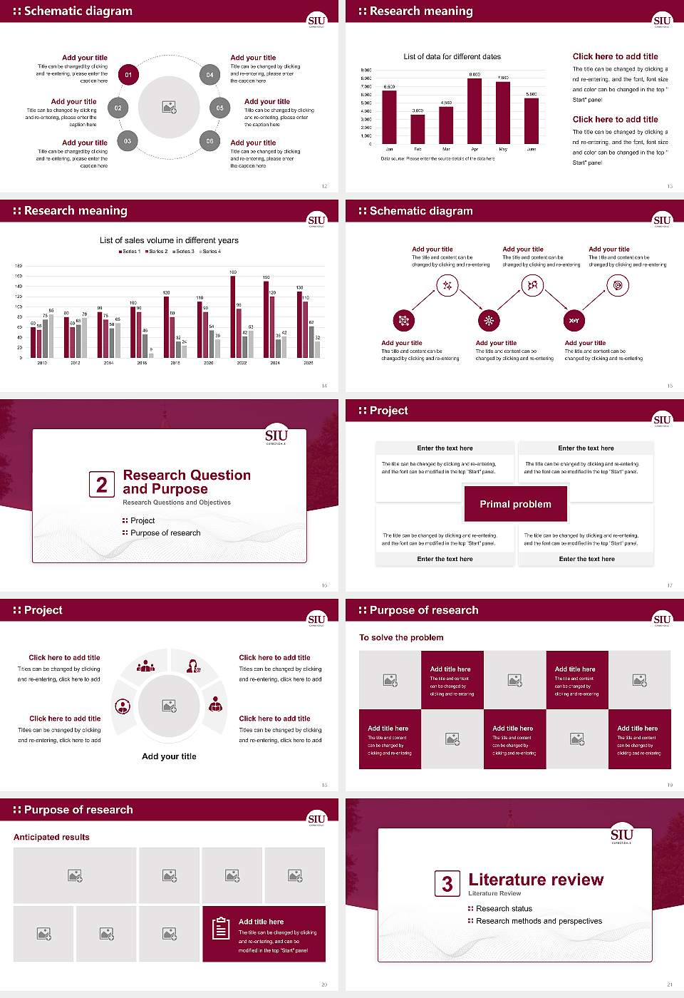 Southern Illinois University-Carbondale Graduation Thesis Defense PPT Template16:9 ratio PPT effect preview image3