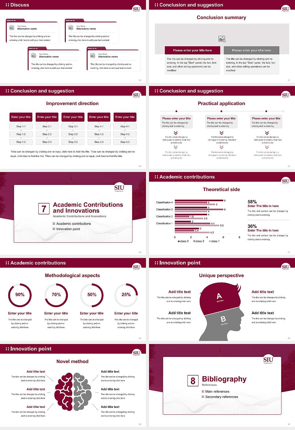 Southern Illinois University-Carbondale Graduation Thesis Defense PPT Template16:9 ratio PPT effect preview image6