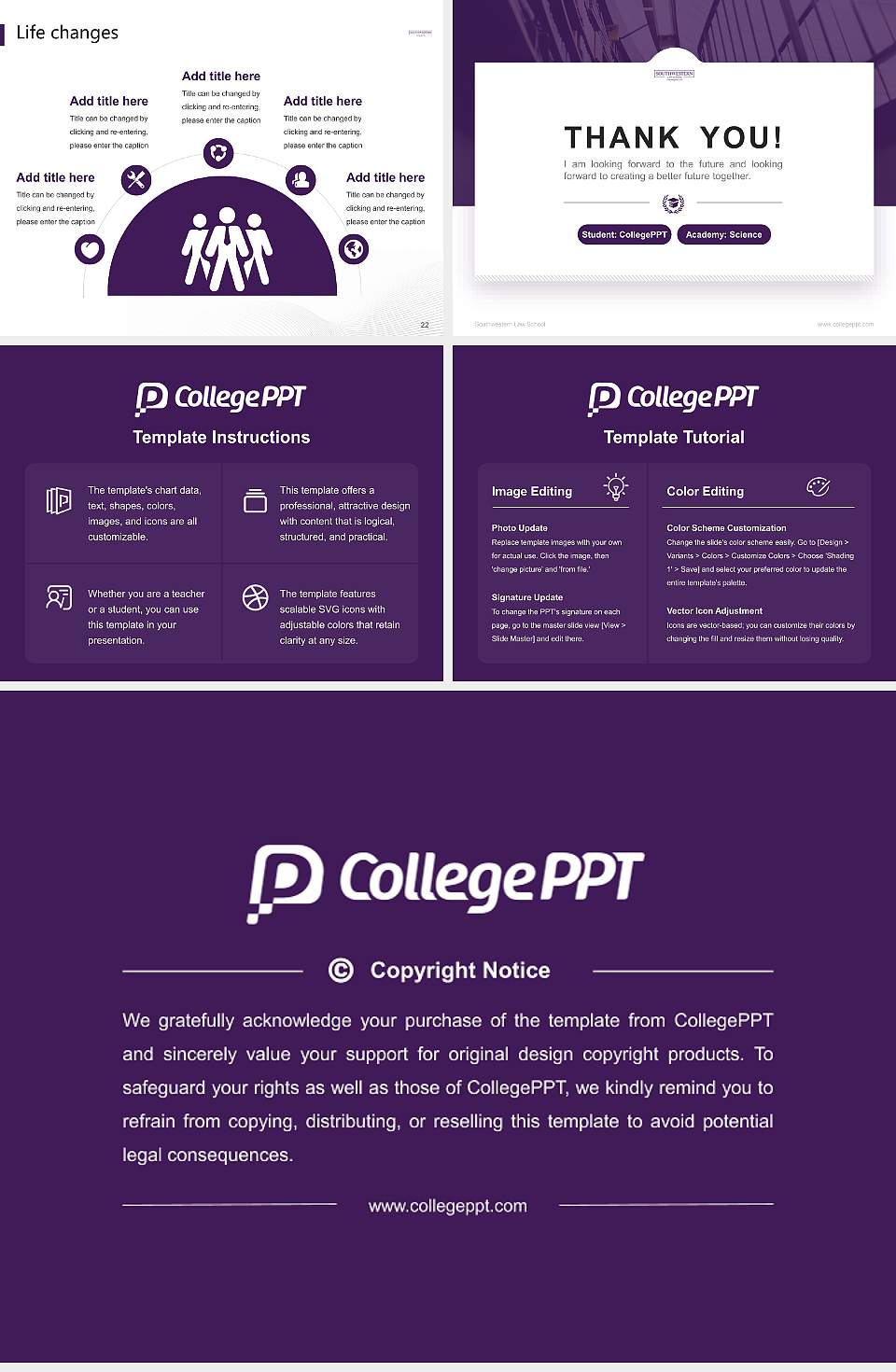 Southwestern Law School National Scholarship Defense PPT Template4:3 ratio PPT effect preview image4