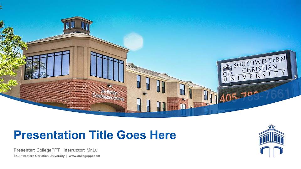 Southwestern Christian University Course/Courseware Creation PPT Template16:9 ratio PPT effect preview image1