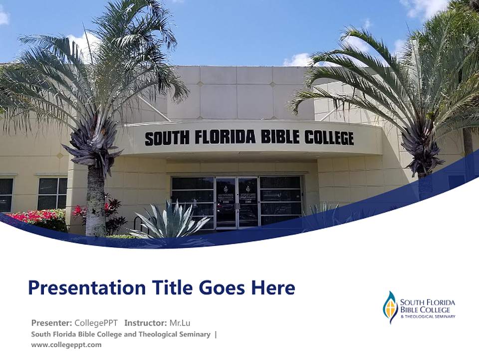 South Florida Bible College and Theological Seminary Course/Courseware Creation PPT Template4:3 ratio PPT effect preview image5