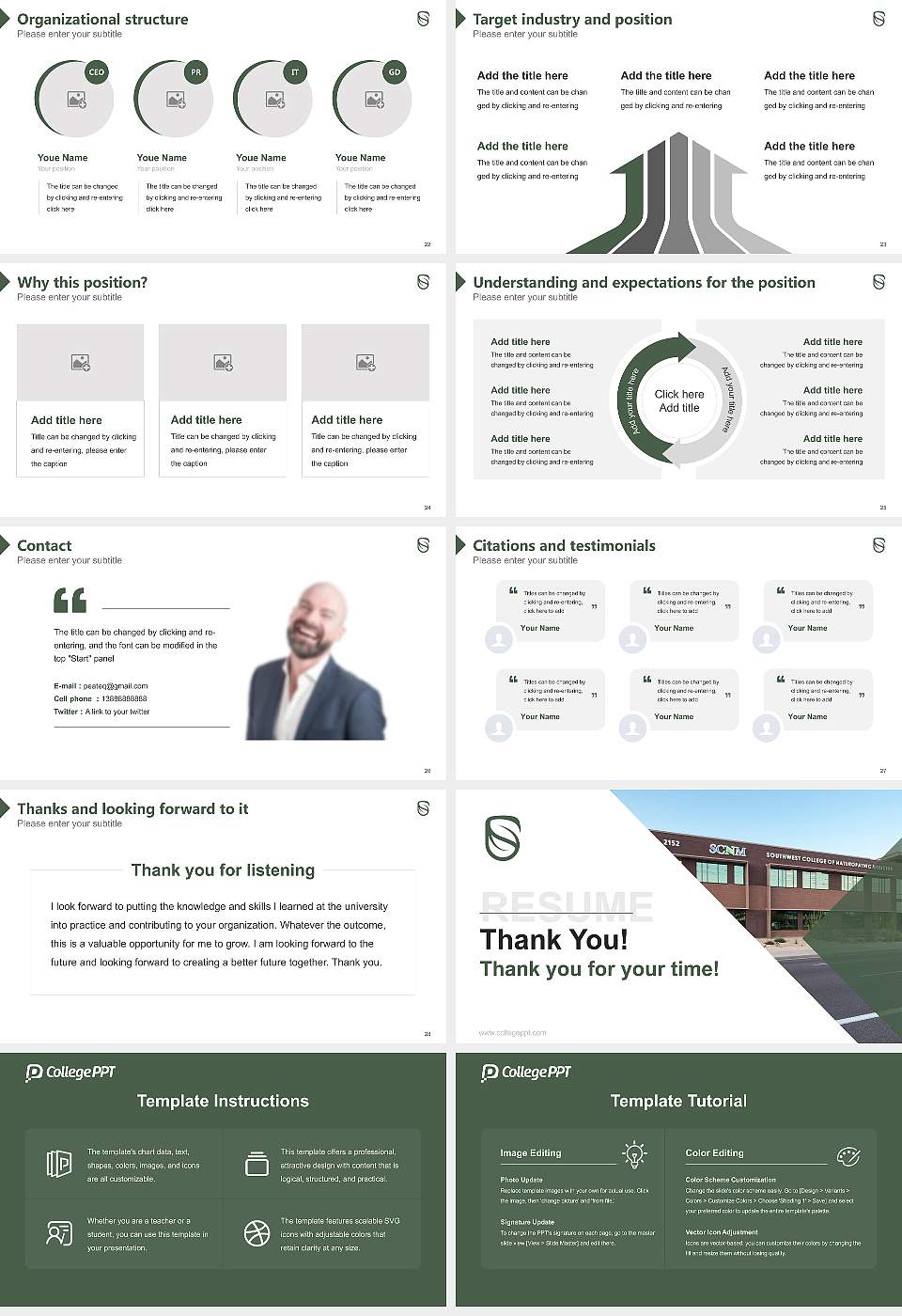 Southwest College of Naturopathic Medicine & Health Sciences Resume PPT Template16:9 ratio PPT effect preview image4