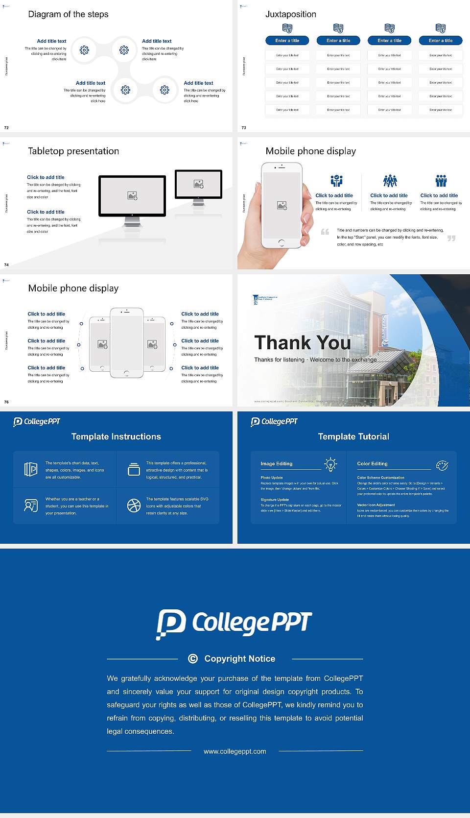 Southern Connecticut State University Competition/Entrepreneurship Contest PPT Template16:9 ratio PPT effect preview image9