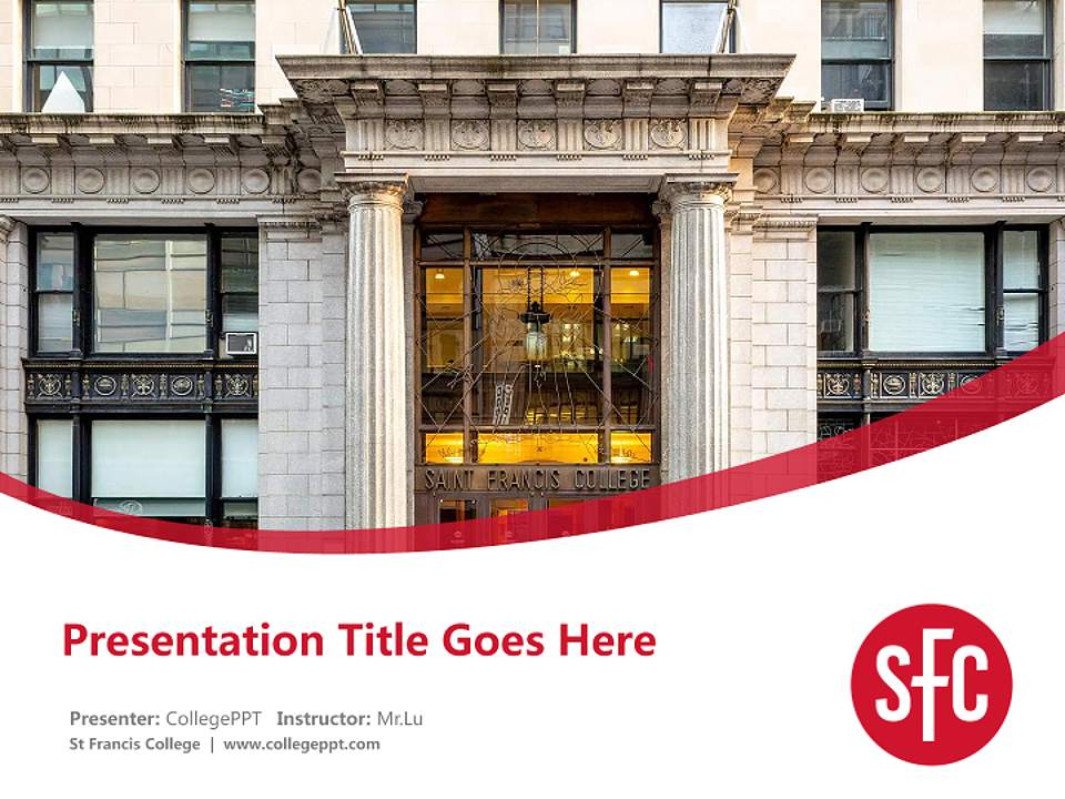 St Francis College Course/Courseware Creation PPT Template4:3 ratio PPT effect preview image5