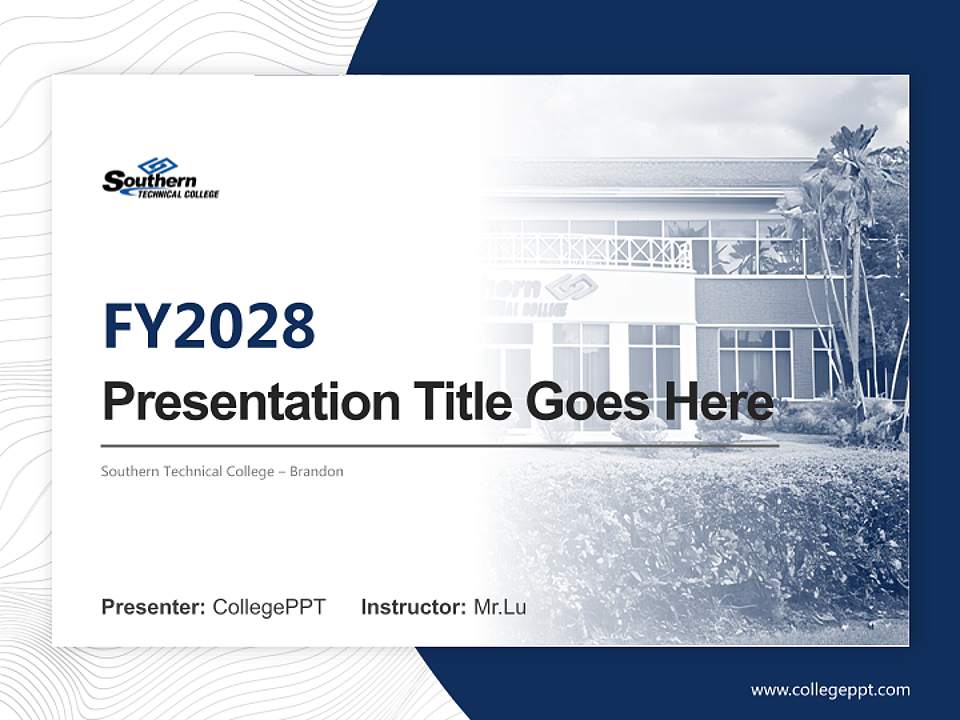 Southern Technical College – Brandon Academic Presentation/Research Findings Report PPT Template4:3 ratio PPT effect preview image5