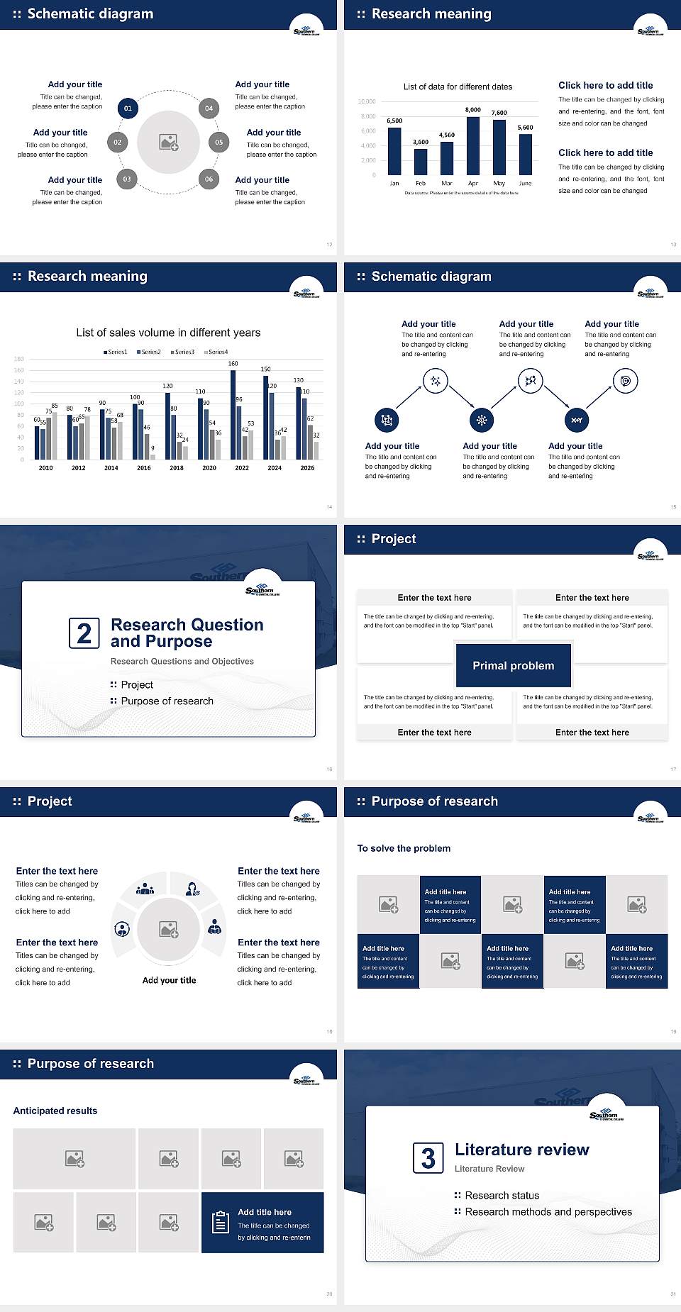 Southern Technical College Orlando Graduation Thesis Defense PPT Template4:3 ratio PPT effect preview image3