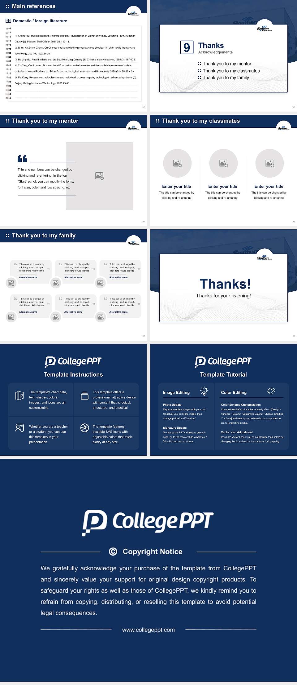 Southern Technical College Orlando Graduation Thesis Defense PPT Template4:3 ratio PPT effect preview image7