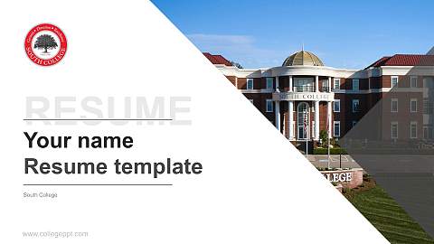 South College Resume PPT Template