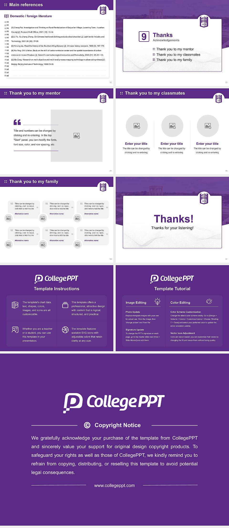 Southwest Baptist University Graduation Thesis Defense PPT Template4:3 ratio PPT effect preview image7