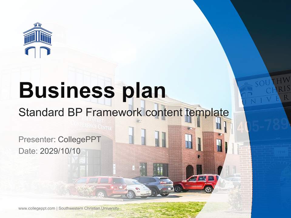 Southwestern Christian University Competition/Entrepreneurship Contest PPT Template4:3 ratio PPT effect preview image9