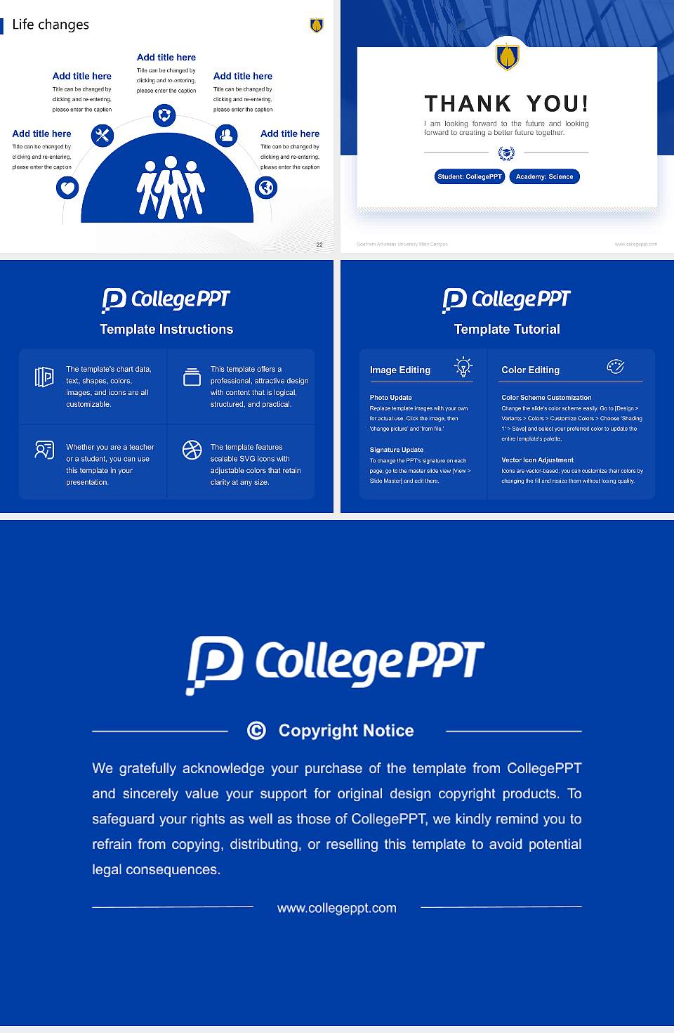 Southern Arkansas University Main Campus National Scholarship Defense PPT Template4:3 ratio PPT effect preview image4