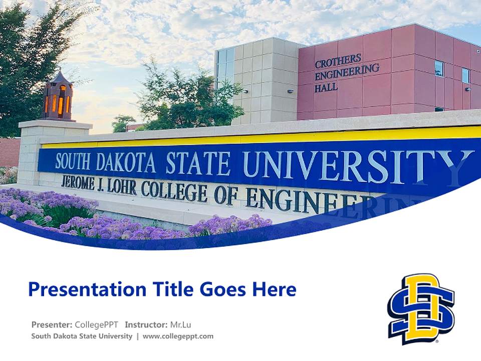 South Dakota State University Course/Courseware Creation PPT Template4:3 ratio PPT effect preview image5