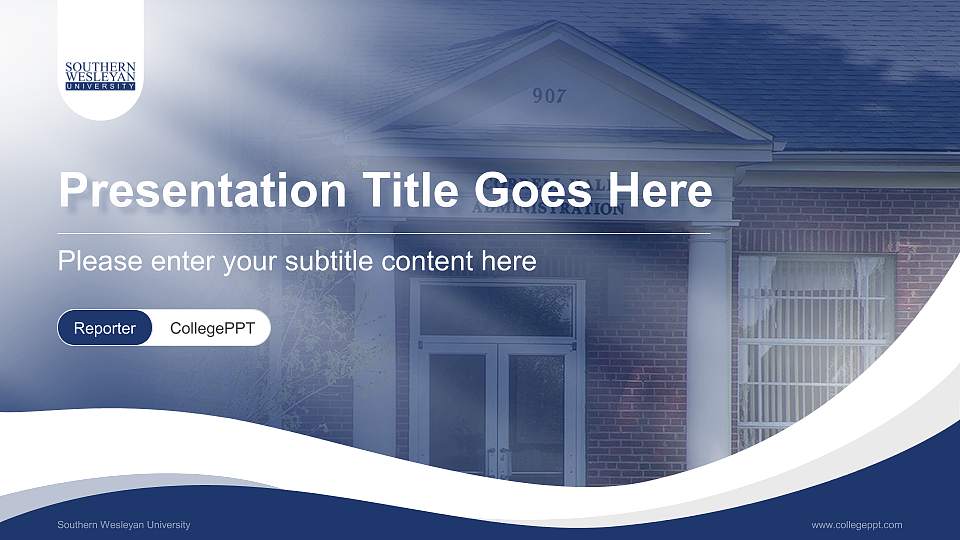 Southern Wesleyan University Lecture Sharing and Networking Event PPT Template16:9 ratio PPT effect preview image