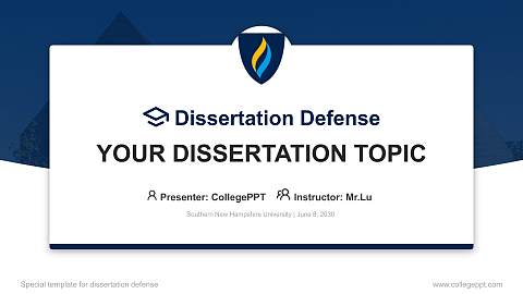 Southern New Hampshire University Graduation Thesis Defense PPT Template