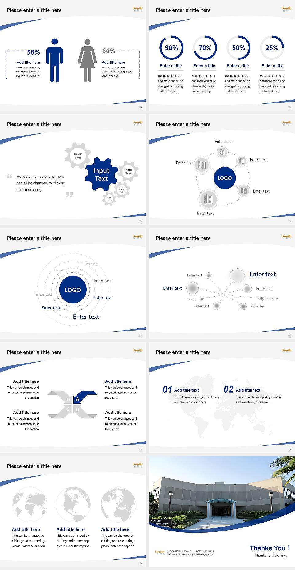 South University-Tampa Course/Courseware Creation PPT Template4:3 ratio PPT effect preview image4