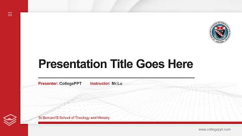 St Bernard’S School of Theology and Ministry Thesis Proposal/Graduation Defense PPT Template