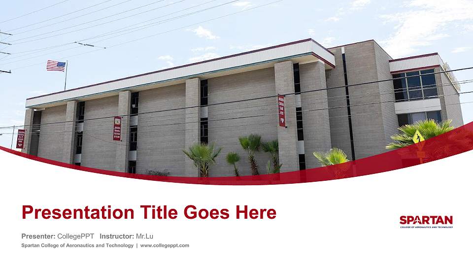 Spartan College of Aeronautics and Technology Course/Courseware Creation PPT Template16:9 ratio PPT effect preview image