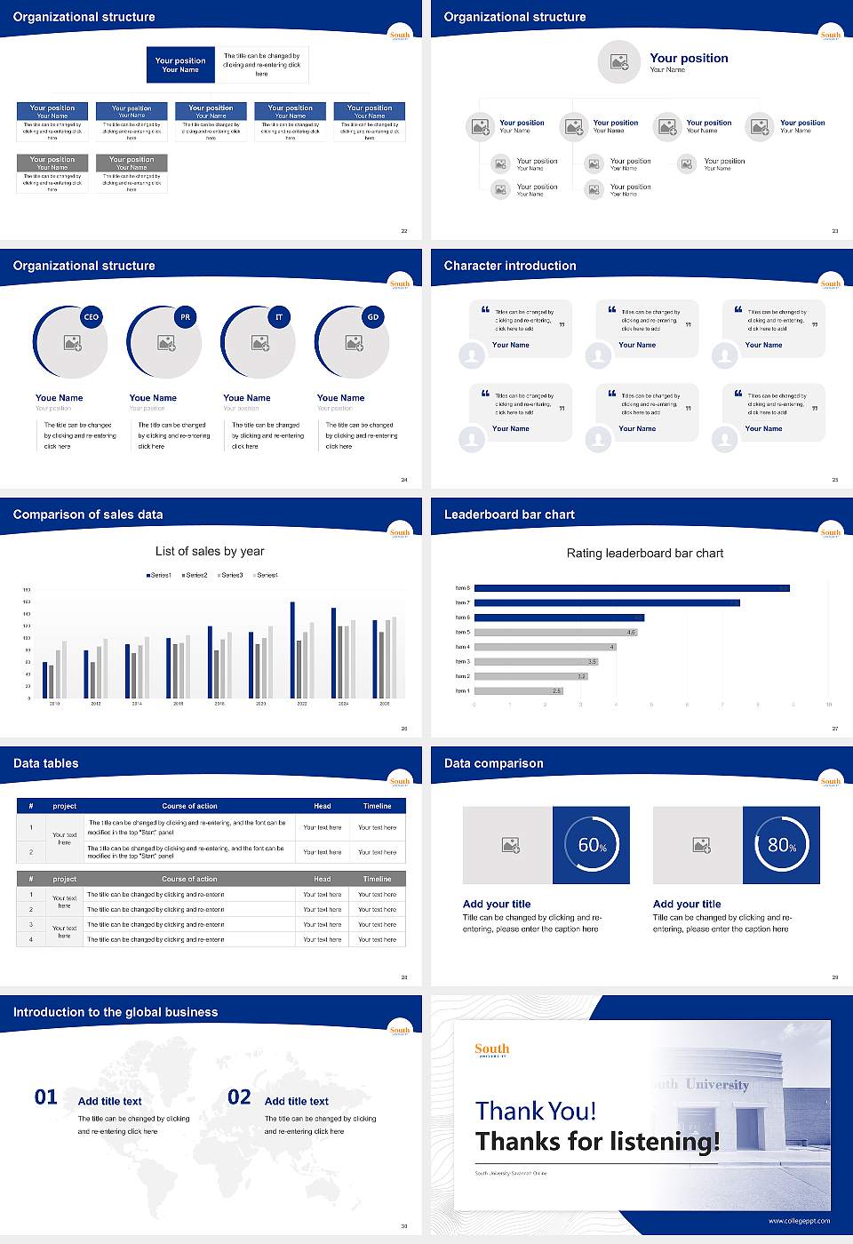 South University-Savannah Online Academic Presentation/Research Findings Report PPT Template16:9 ratio PPT effect preview image4