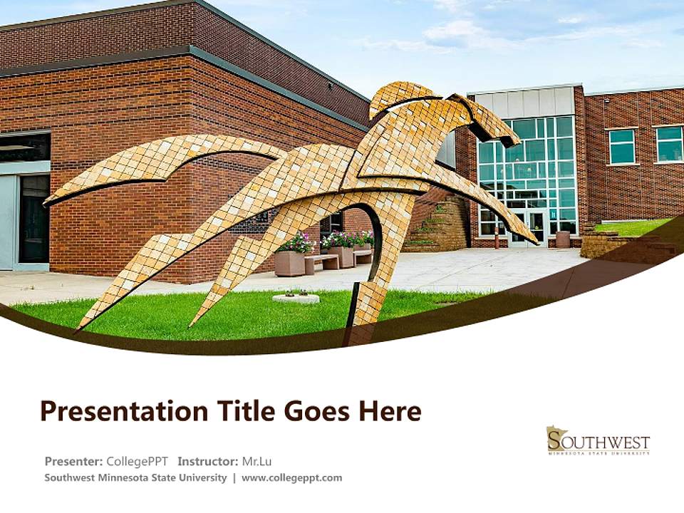 Southwest Minnesota State University Course/Courseware Creation PPT Template4:3 ratio PPT effect preview image5
