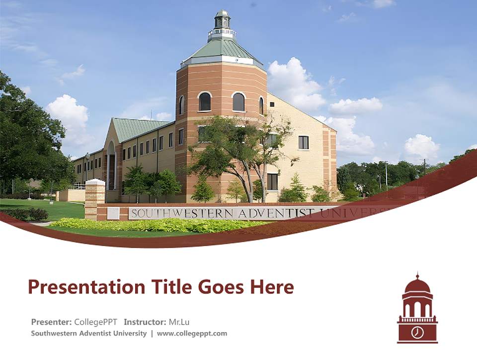 Southwestern Adventist University Course/Courseware Creation PPT Template4:3 ratio PPT effect preview image5