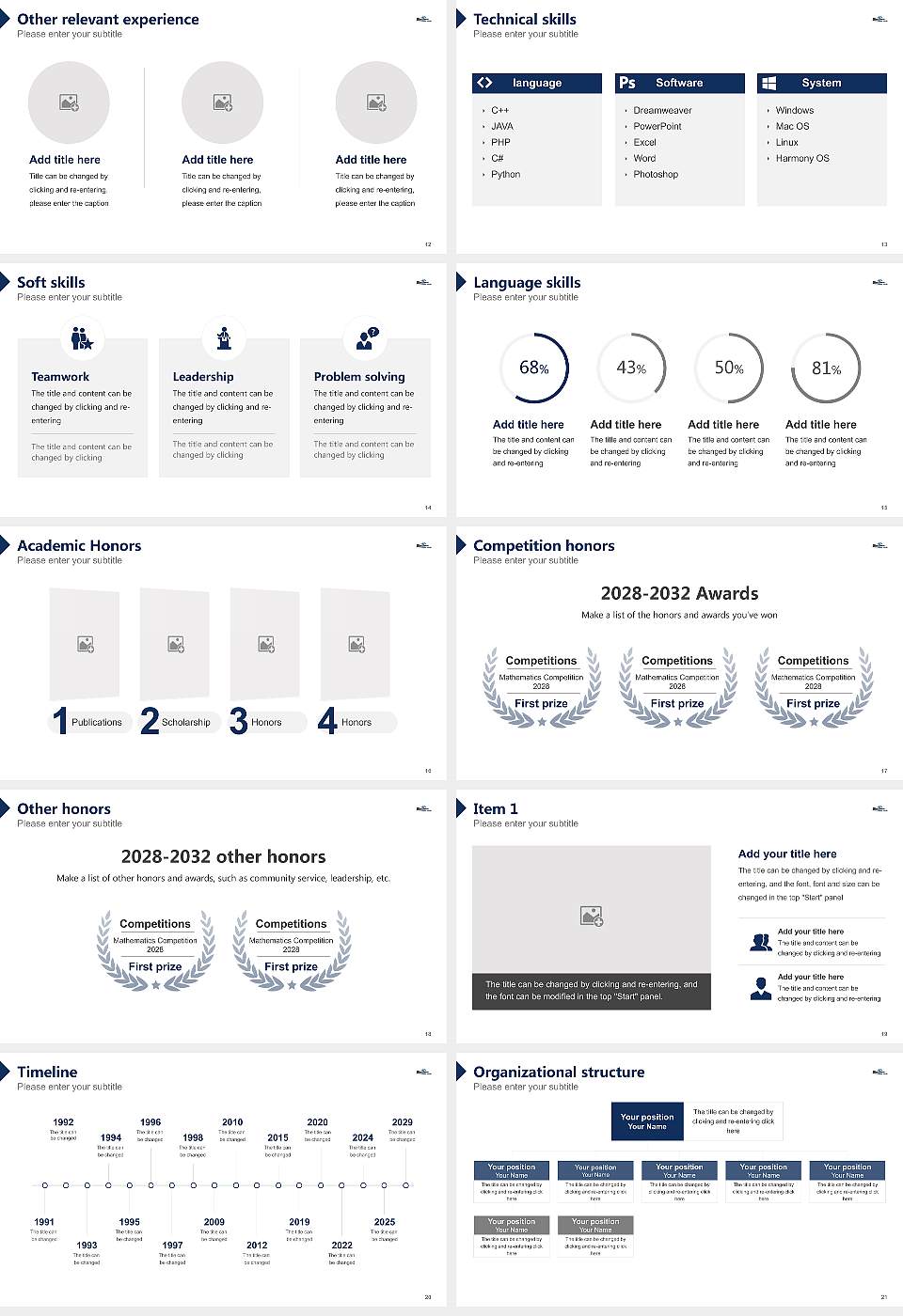 Southern Technical College Tampa Resume PPT Template16:9 ratio PPT effect preview image3