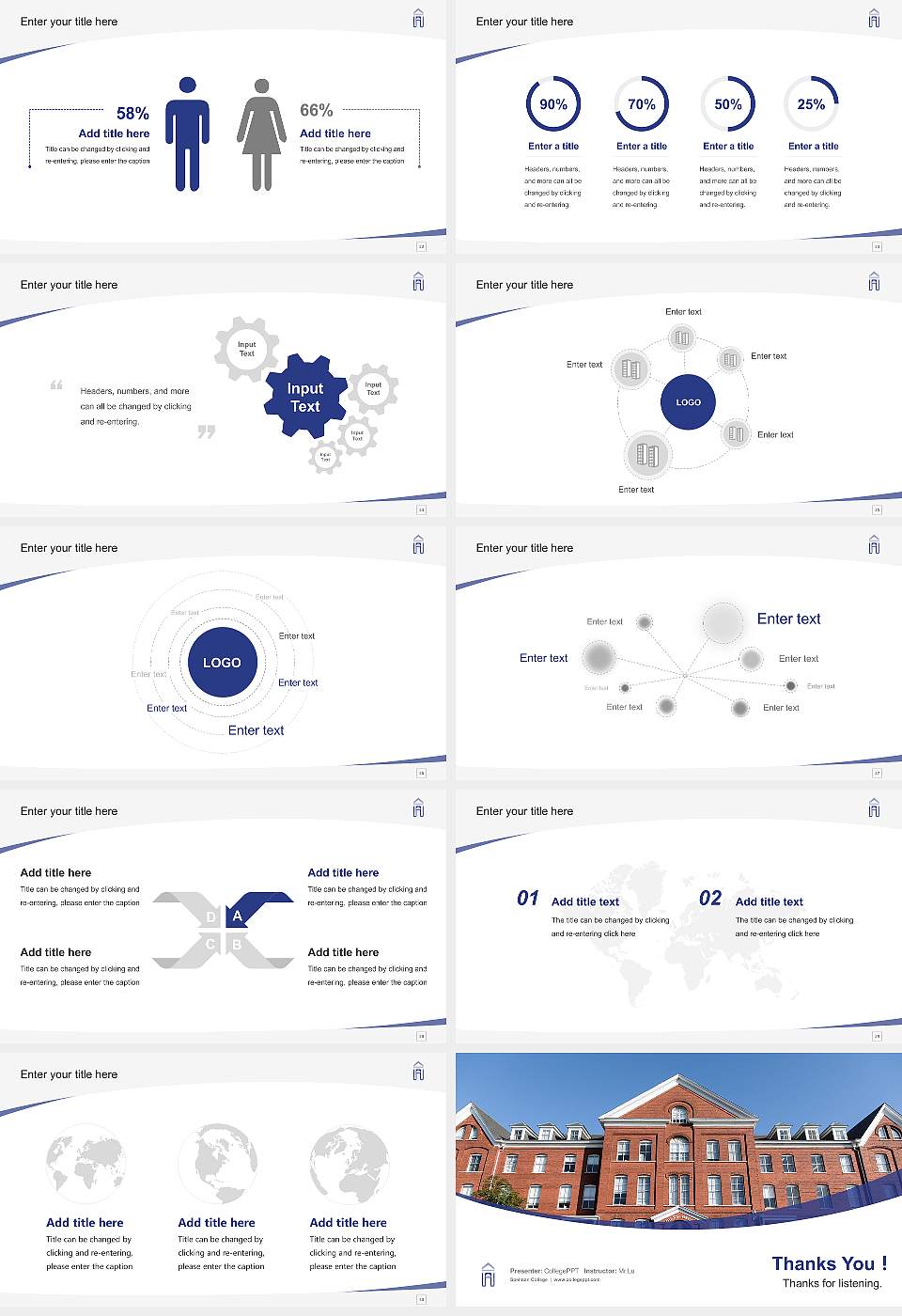 Spelman College Course/Courseware Creation PPT Template16:9 ratio PPT effect preview image4