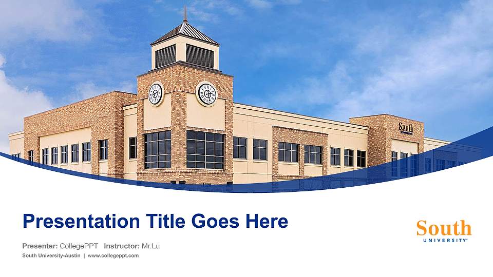 South University-Austin Course/Courseware Creation PPT Template16:9 ratio PPT effect preview image