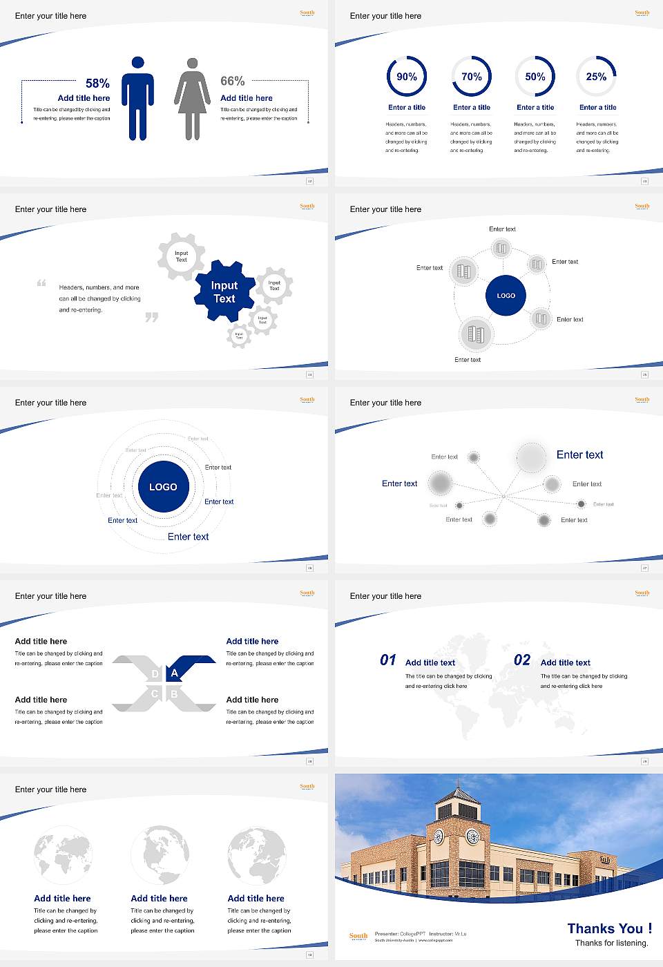 South University-Austin Course/Courseware Creation PPT Template16:9 ratio PPT effect preview image4
