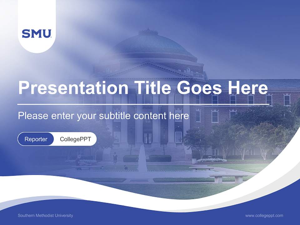 Southern Methodist University Lecture Sharing and Networking Event PPT Template4:3 ratio PPT effect preview image4