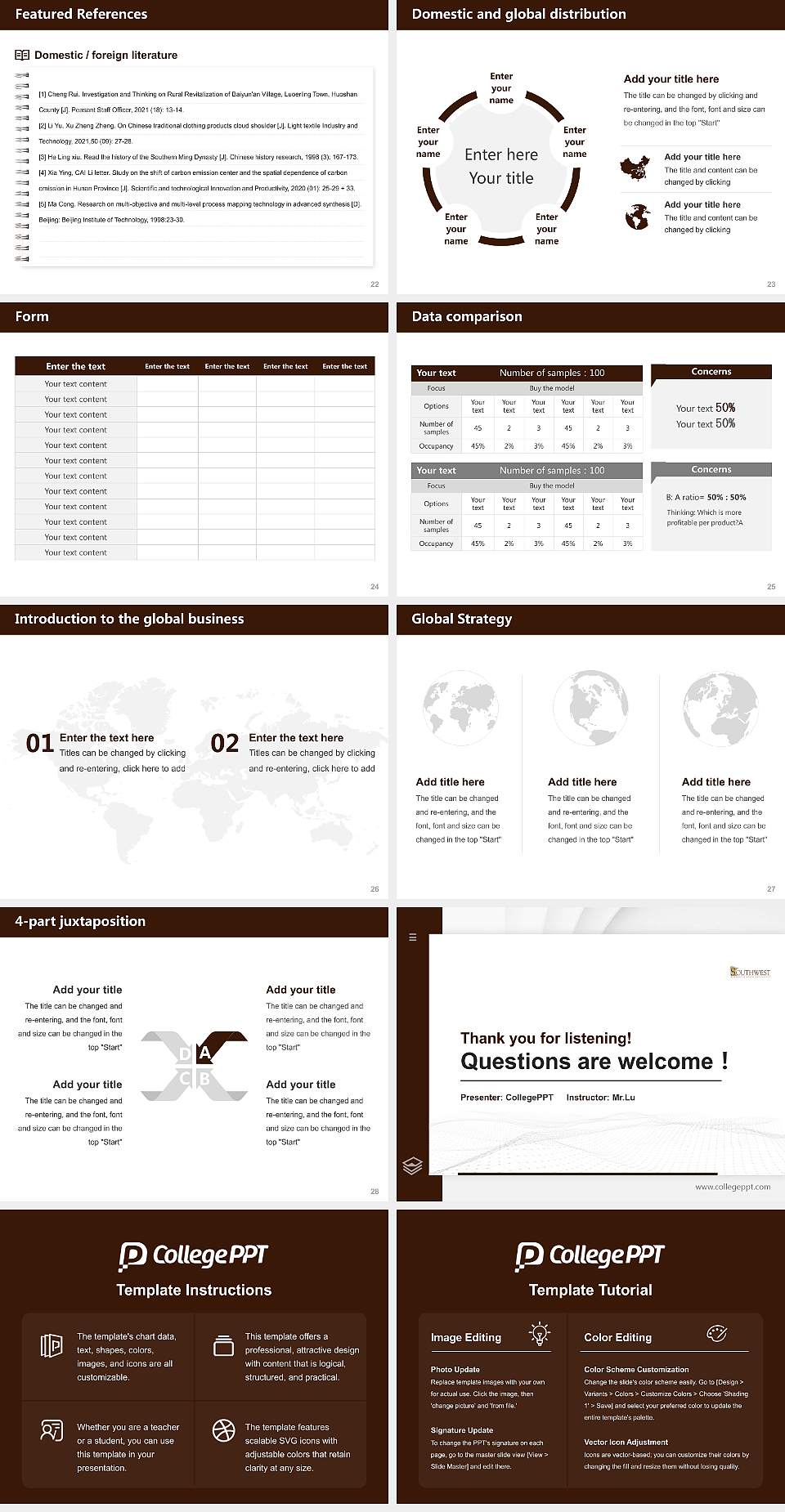 Southwest Minnesota State University Thesis Proposal/Graduation Defense PPT Template4:3 ratio PPT effect preview image4