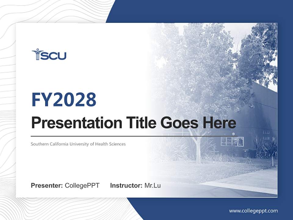 Southern California University of Health Sciences Academic Presentation/Research Findings Report PPT Template4:3 ratio PPT effect preview image5