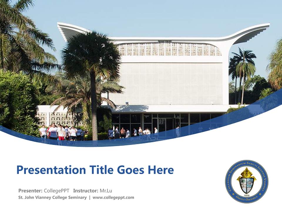 St. John Vianney College Seminary Course/Courseware Creation PPT Template4:3 ratio PPT effect preview image5