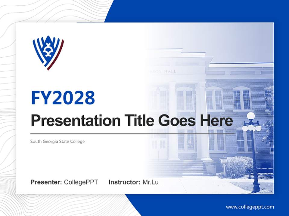 South Georgia State College Academic Presentation/Research Findings Report PPT Template4:3 ratio PPT effect preview image5