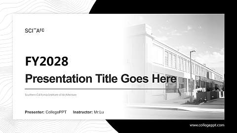 Southern California Institute of Architecture Academic Presentation/Research Findings Report PPT Template