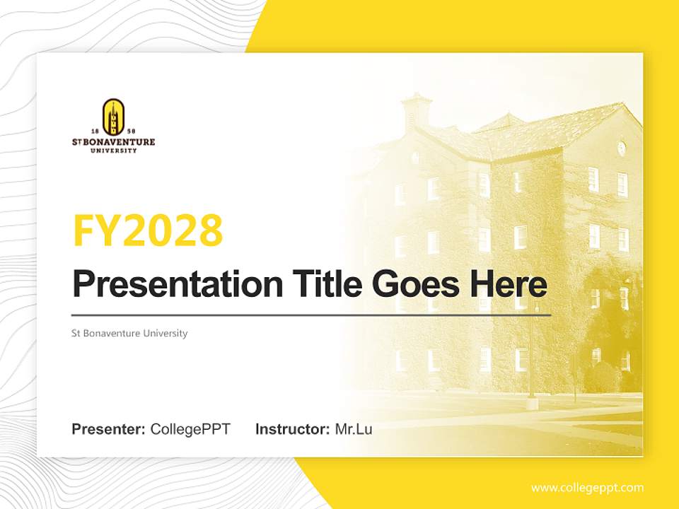 St Bonaventure University Academic Presentation/Research Findings Report PPT Template4:3 ratio PPT effect preview image5