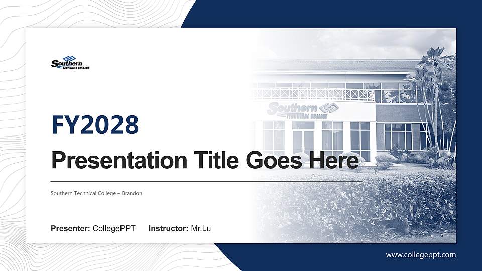 Southern Technical College – Brandon Academic Presentation/Research Findings Report PPT Template16:9 ratio PPT effect preview image